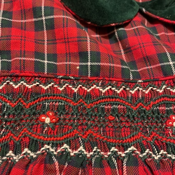 Girls Plaid Holiday Christmas Romper 18 Months - Picture 5 of 16